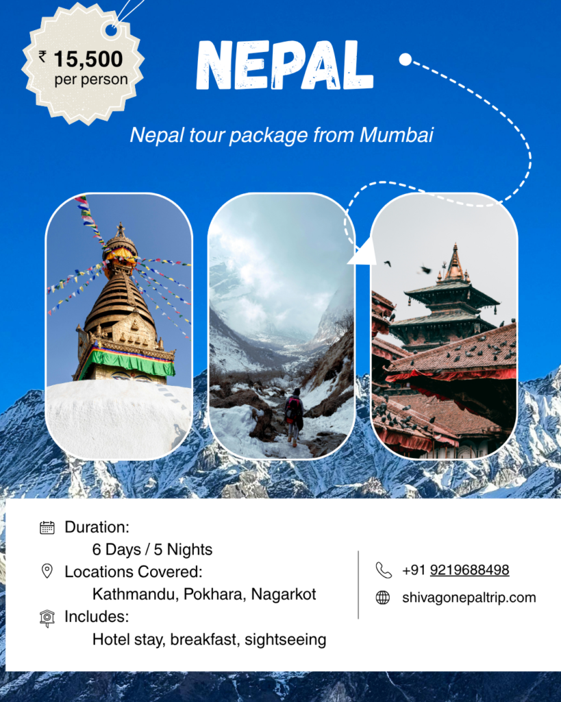 Nepal tour package from Mumbai